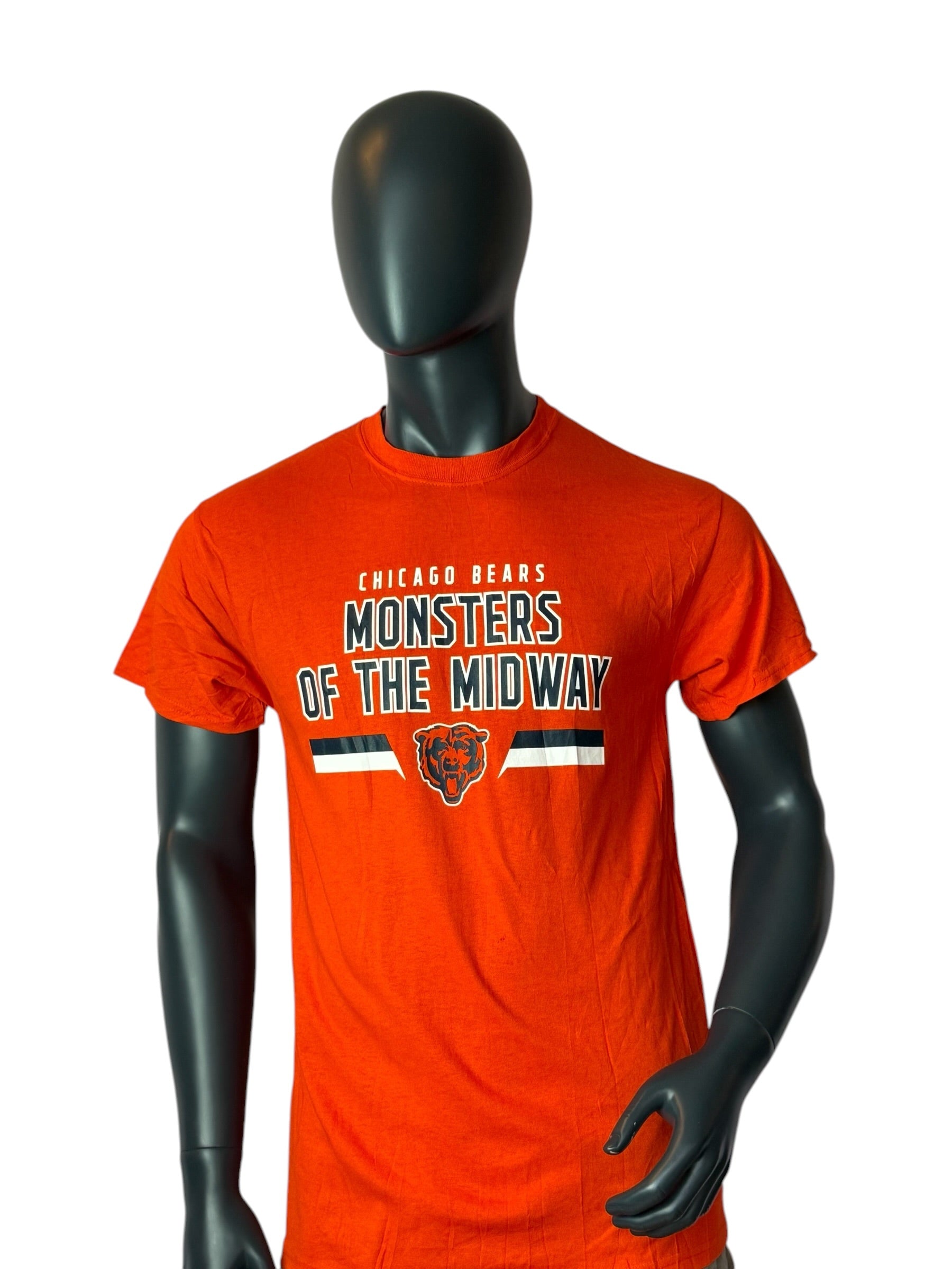 Vintage Chicago Bears T Shirt Orange NFL Monsters Of The Midway